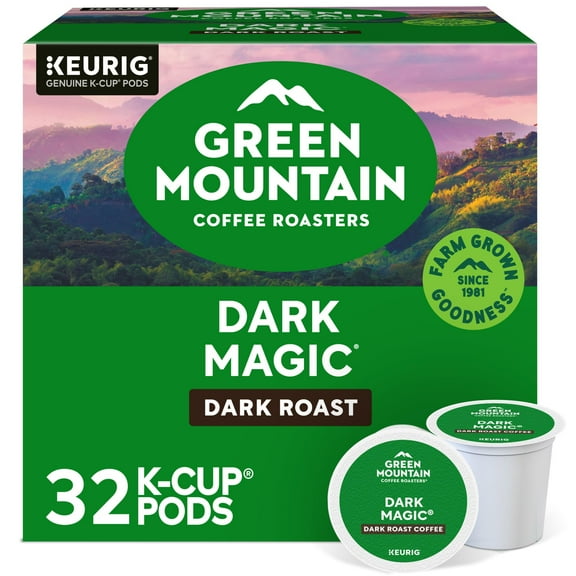 Green Mountain Coffee Roaster Dark Magic Keurig Single-Serve K-Cup Pods, Dark Roast Coffee, 32 Count