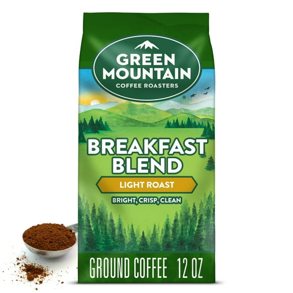 Green Mountain Coffee Roasters Breakfast Blend, Light Roast, Ground Coffee, 12 oz