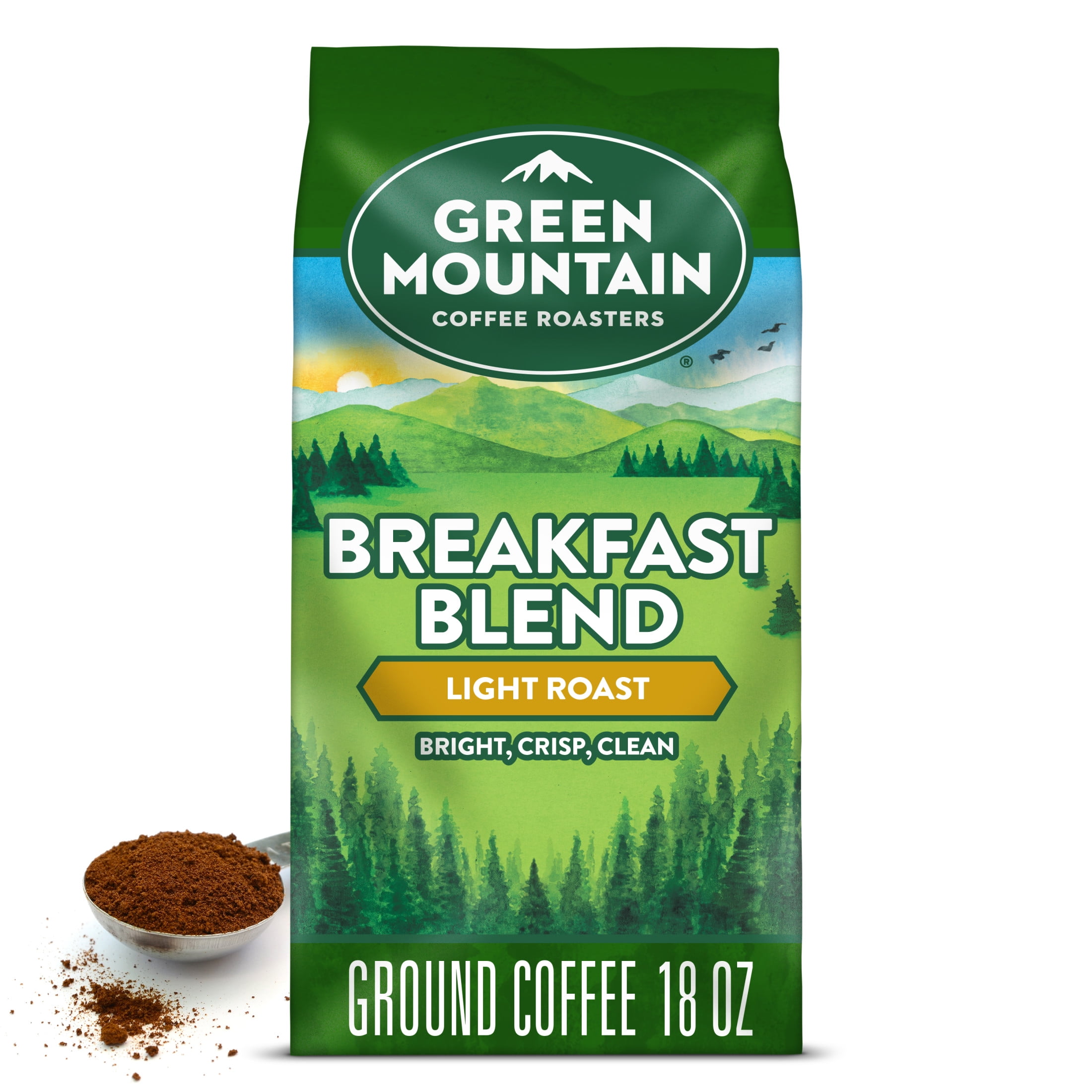 Green Mountain Coffee Roasters Breakfast Blend, Light Roast, Ground Coffee, 18 oz