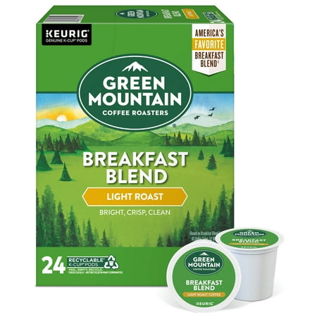 Green Mountain Coffee - Roasters Breakfast Blend Keurig Single Serve K-Cup Pods, 24 Count