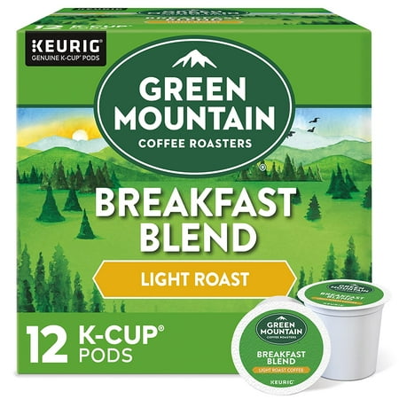 Green Mountain Coffee Roasters Breakfast Blend Single-Serve Keurig K-Cup Pods, Light Roast Coffee, 12 Count - 1 box