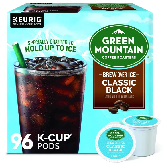 Green Mountain Coffee Roasters Brew Over Ice Classic Black, 96 K-Cup pods