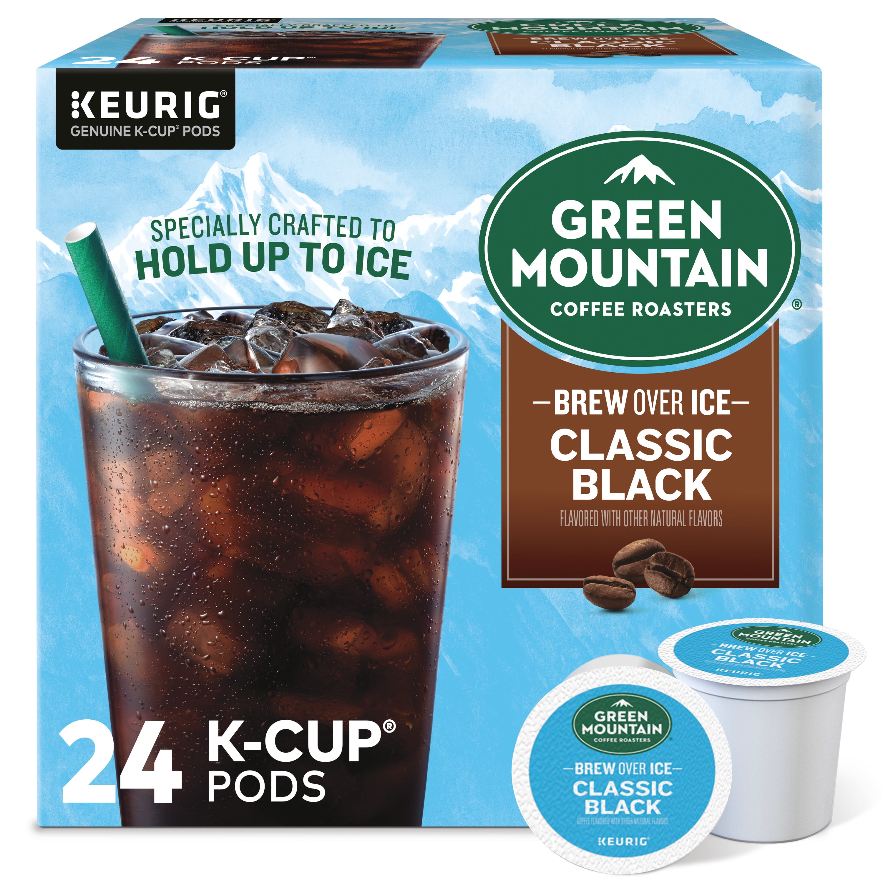 Havn morgue At øge Green Mountain Coffee Roasters Brew Over Ice Classic Black, Single Serve  Keurig K-Cup Pods, Medium Roast Iced Coffee, 24 Ct - Walmart.com