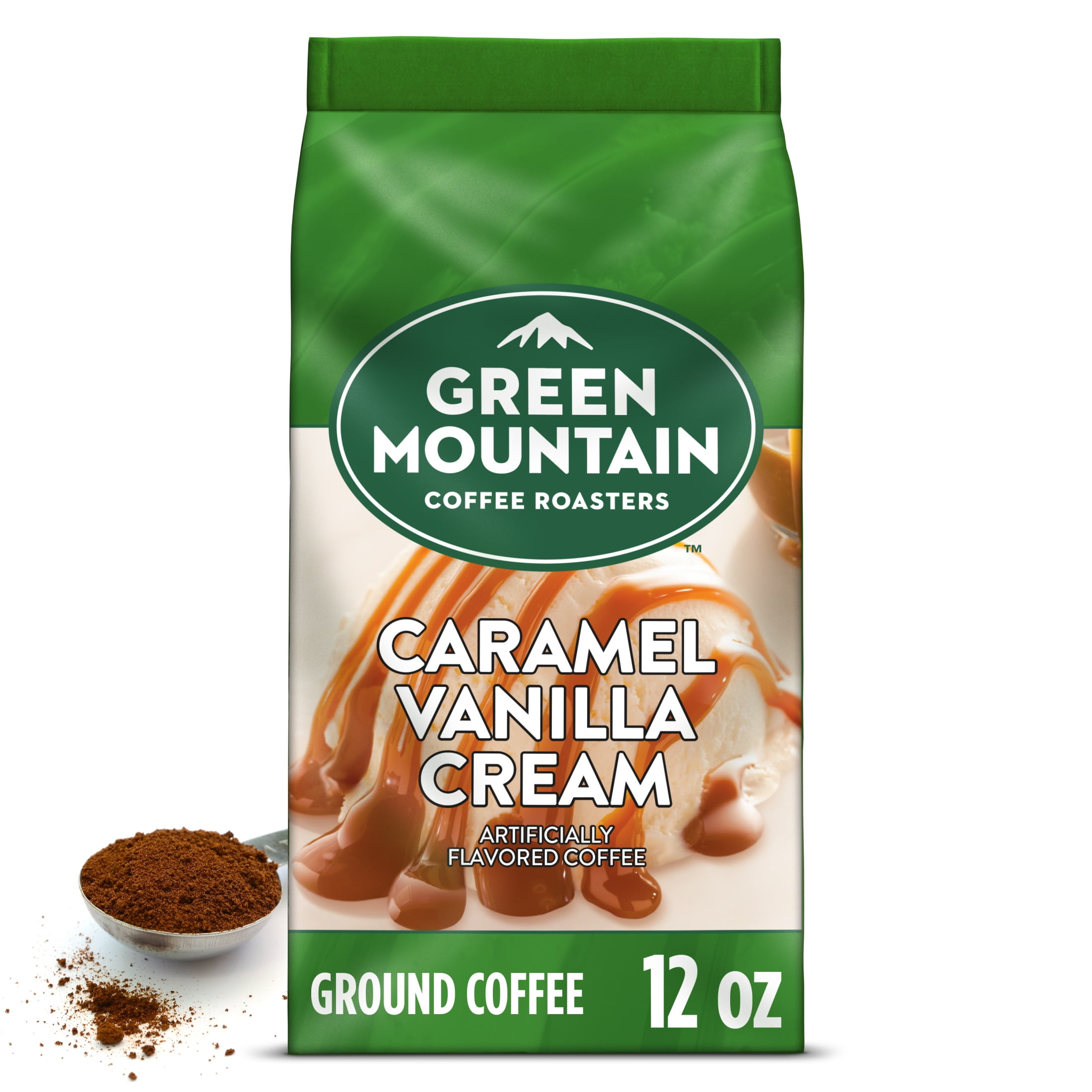 Green Mountain Coffee Roasters Caramel Vanilla Cream, Light Roast, Ground Coffee, 12 oz