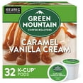 thumbnail image 1 of Green Mountain Coffee Roasters .. Caramel Vanilla Cream, Single-Serve .. Keurig K-Cup Pods, Flavored .. Light Roast Coffee Pods, .. 32 Count, 1 of 3