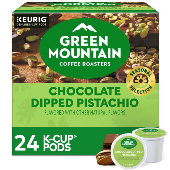 Green Mountain Coffee Roasters, Chocolate Dipped Pistachio Flavored Light Roast K-Cup Coffee Pods, 24 Count