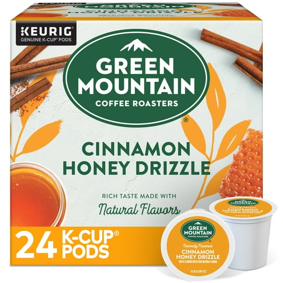 Green Mountain Coffee Roasters, Cinnamon Honey Drizzle Flavored Light Roast K-Cup Coffee Pods, 24 Count