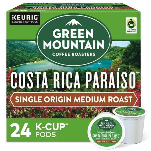 Green Mountain Coffee Roasters Costa Rica Paraiso Single-Serve K-Cup Pods, Medium Roast Coffee, 24 Count