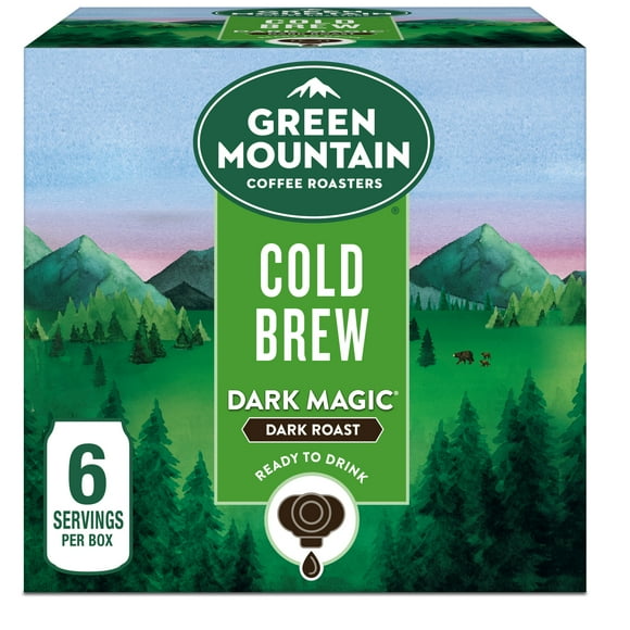 Green Mountain Coffee Roasters Dark Magic, Ready to Drink Coffee, Cold Brew Coffee, Dark Roast Coffee, 72 fl oz