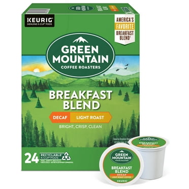 Green Mountain Coffee Roasters, Decaf Breakfast Blend Light Roast K-Cup Coffee Pods, 24 Count