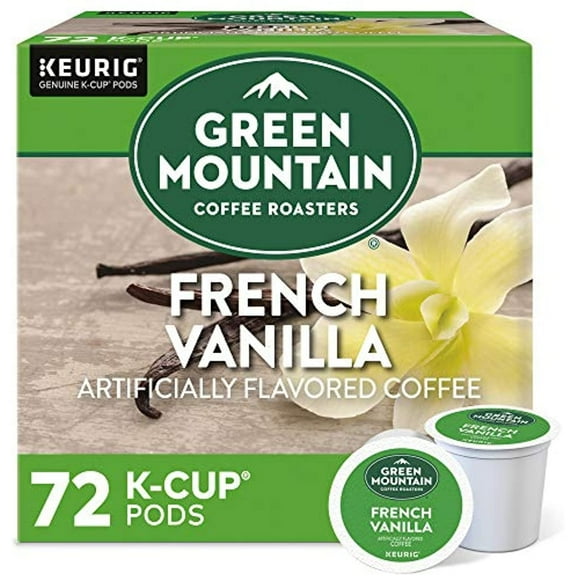 Green Mountain Coffee Roasters French Vanilla, Single-Serve Keurig K-Cup Pods, Flavored Light Roast Coffee, 72 Count