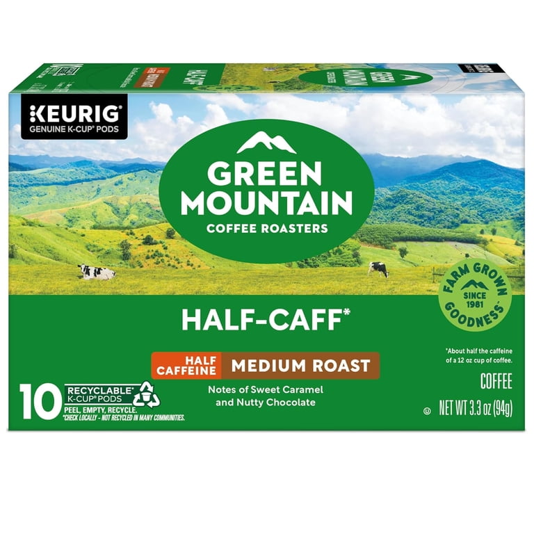Green Mountain Coffee Roasters Half Caff, 10 Ct, Pack of 10