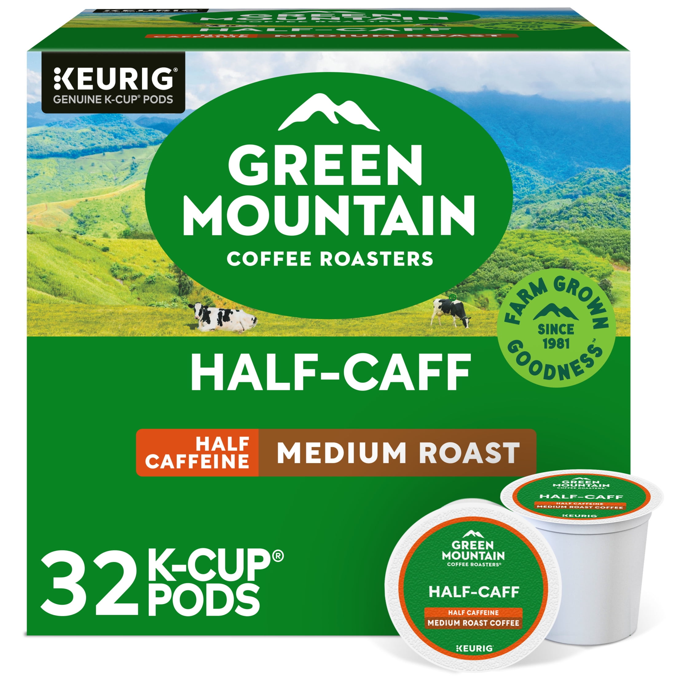 Green Mountain Coffee Roasters Half-Caff Keurig Blend Brew K-Cup