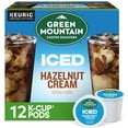 Green Mountain Coffee Roasters, ICED Hazelnut Cream Flavored Iced KCup Coffee Pods, 12 Count