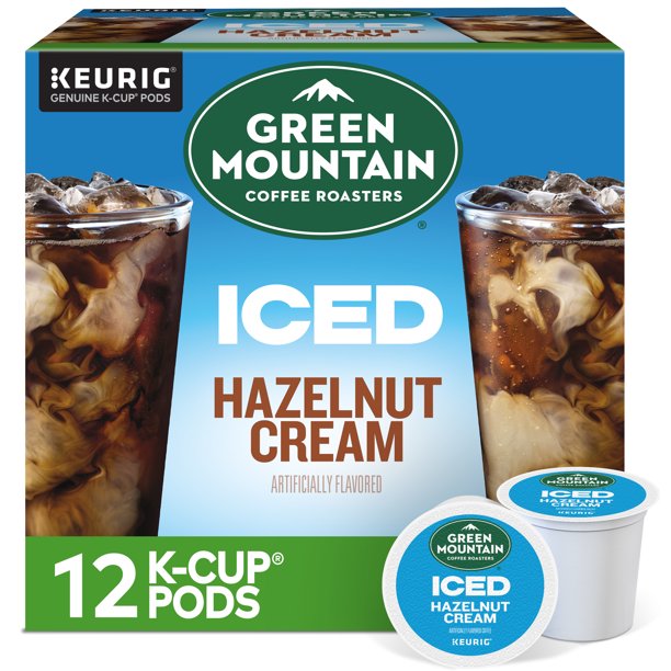 Green Mountain Coffee Roasters, ICED Hazelnut Cream Flavored Iced KCup