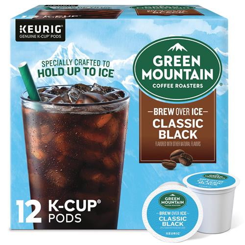 Green Mountain Coffee Roasters Iced Classic Black, Single Serve Keurig K-Cup Pods, Medium Roast Iced Coffee, 12 Count - Pack of 2