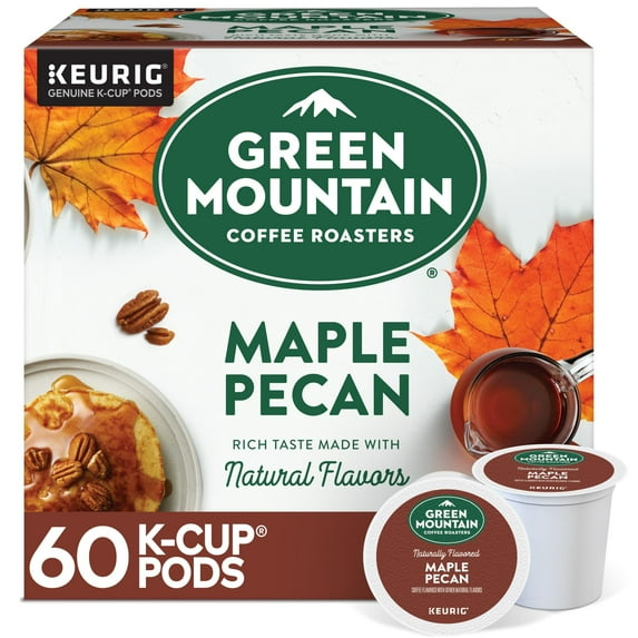 Green Mountain Coffee Roasters Maple Pecan Keurig K-Cup Pods, Light Roast Coffee, 60 Count.