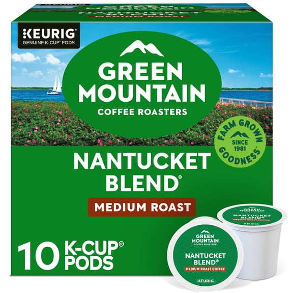 Green Mountain Coffee Roasters, Nantucket Blend Medium Roast K-Cup Coffee Pods, 10 Count