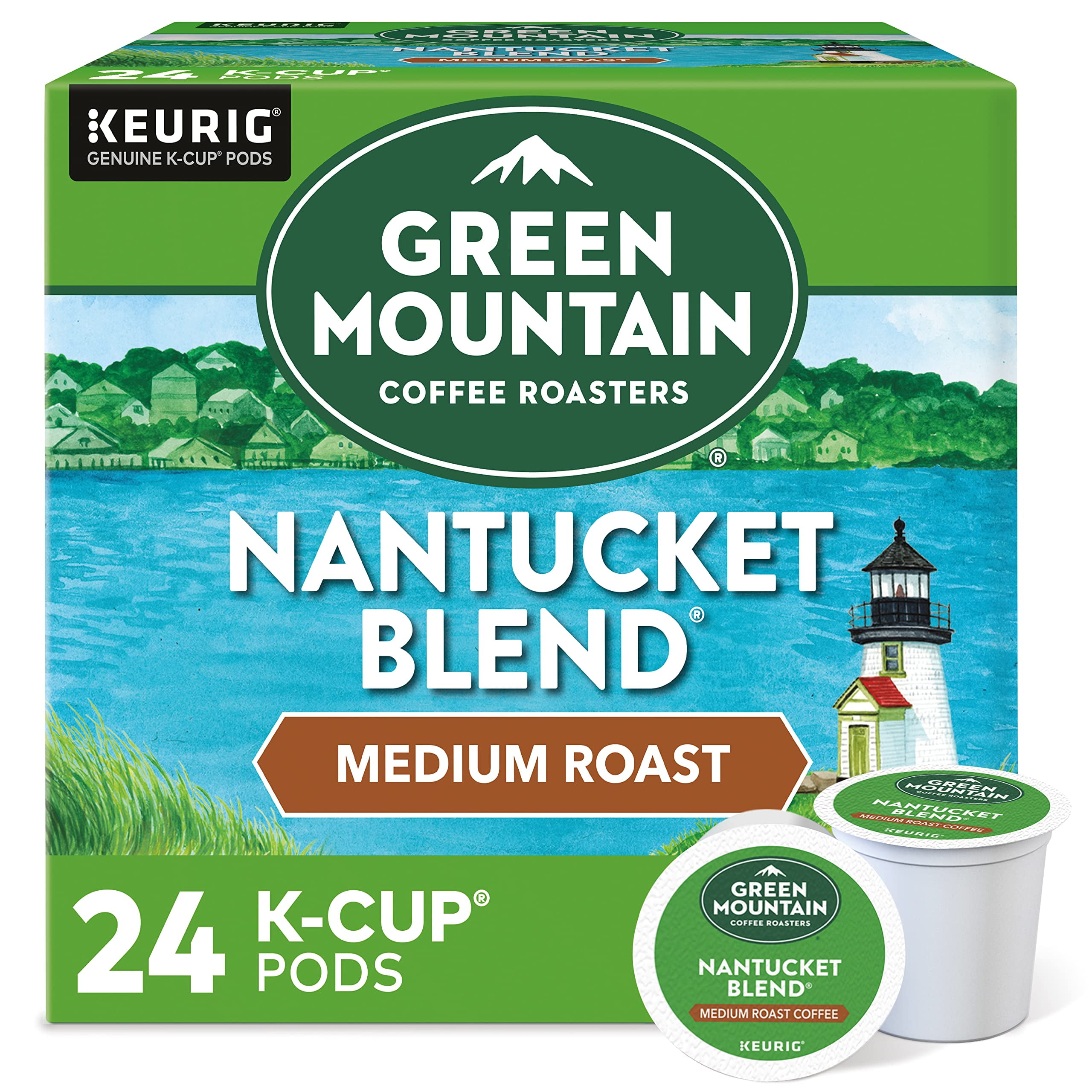 Green Mountain Coffee Roasters Nantucket Blend Medium Roast K-Cup Pods - Keurig Compatible - 24 Ct — Residential Use, Standard Application