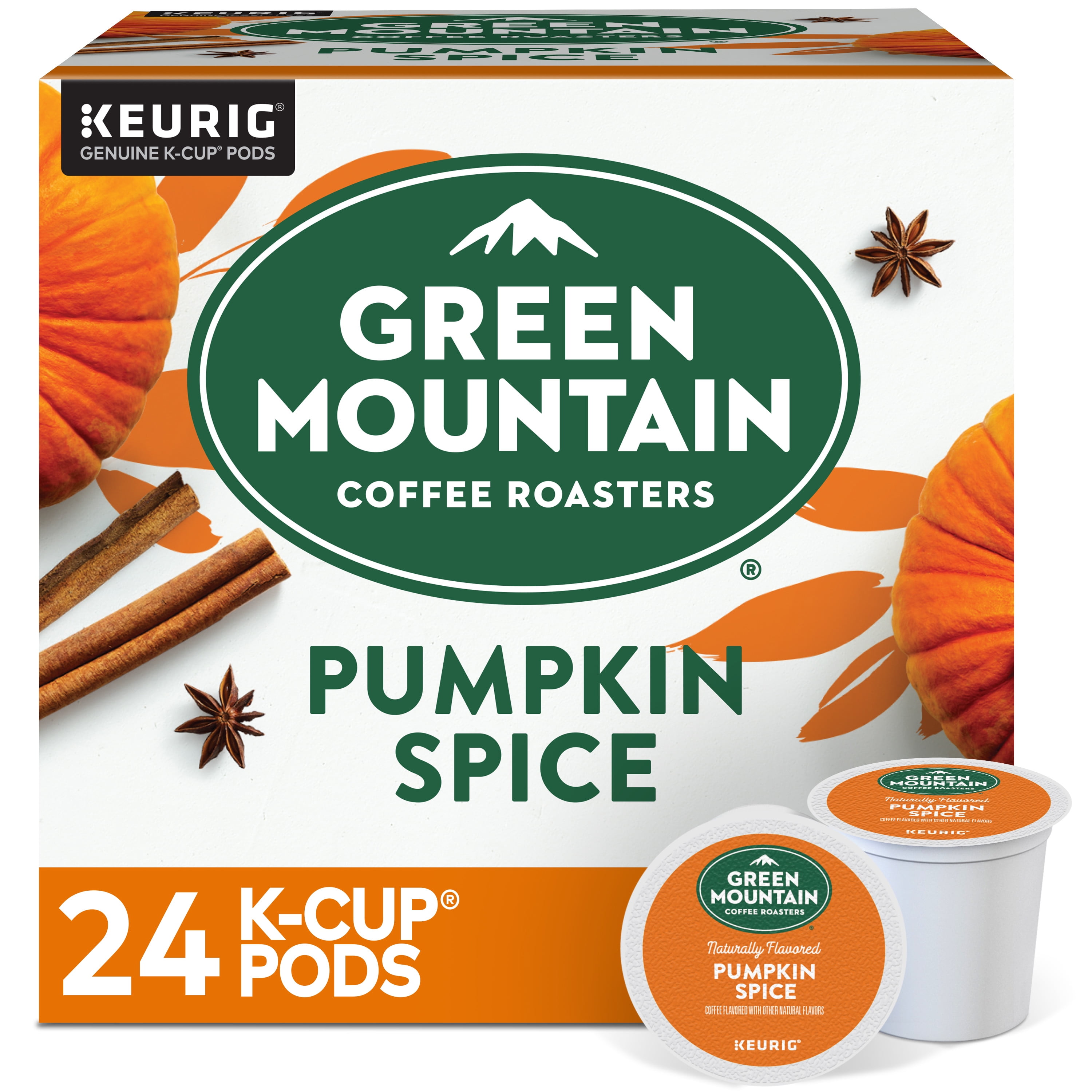 Green Mountain Coffee Roasters Pumpkin Spice Keurig Single-Serve K-Cup Pods, Light Roast, 24 Count