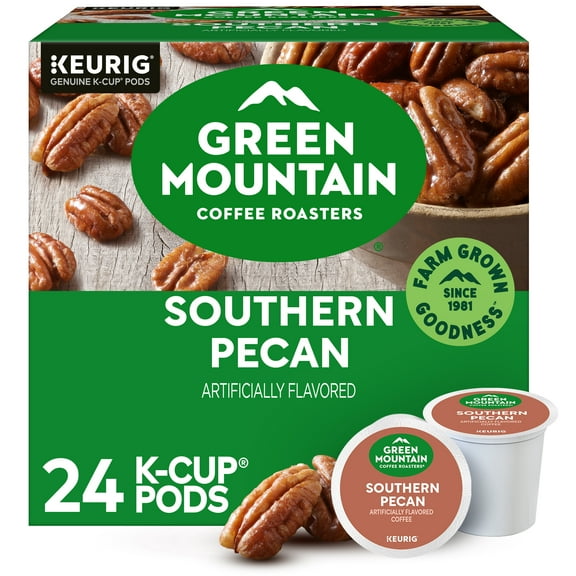 Green Mountain Coffee Southern Pecan, Flavored Keurig K-Cup Coffee Pods, Light Roast, 24 Count