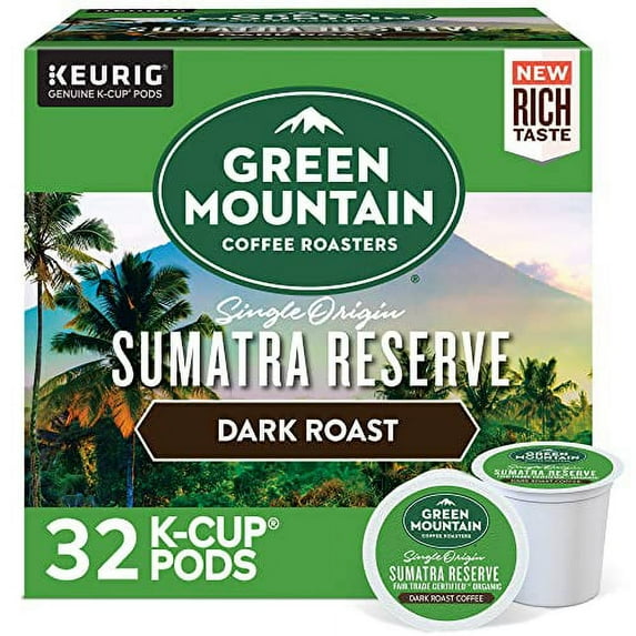 Green Mountain Coffee Roasters .. .. Sumatra Reserve Coffee, .. Keurig .. Single-Serve K-Cup .. pods, Dark .. Roast, .. 32 Count