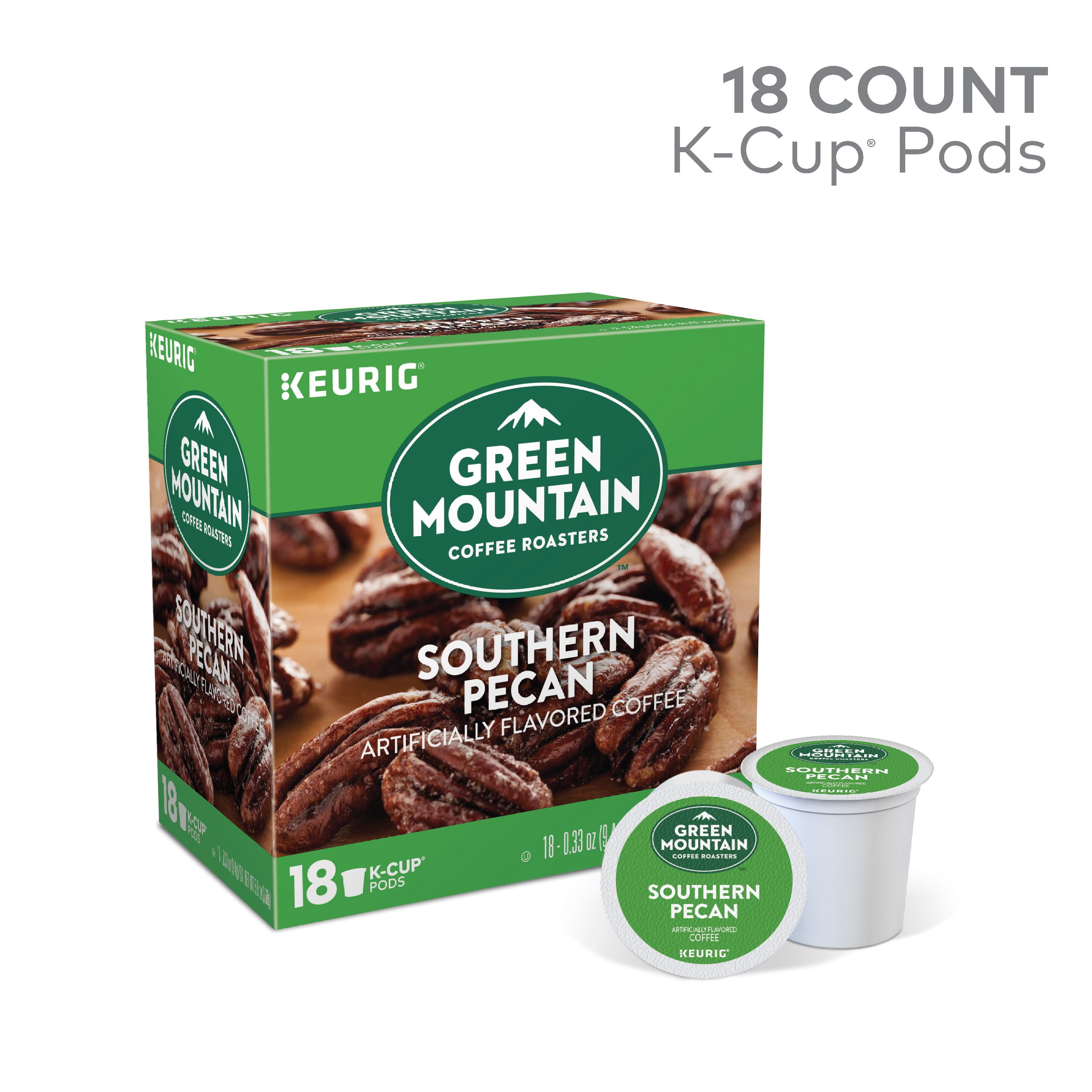 Green Mountain Coffee Southern Pecan Flavored KCup Pods, Light Roast