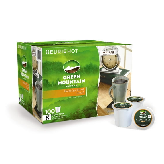Green Mountain Decaffeinated Coffee, Breakfast Blend (100 K-Cups)
