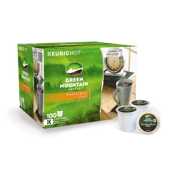 Green Mountain Decaffeinated Coffee, Breakfast Blend (100 K-Cups)