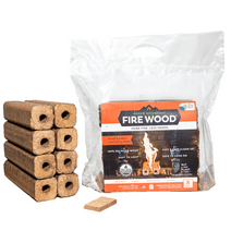 Green Mountain Firewood 8 Log Fire Kit - Includes 8 Logs,  2 Fire Starters and Breakaway Kindling