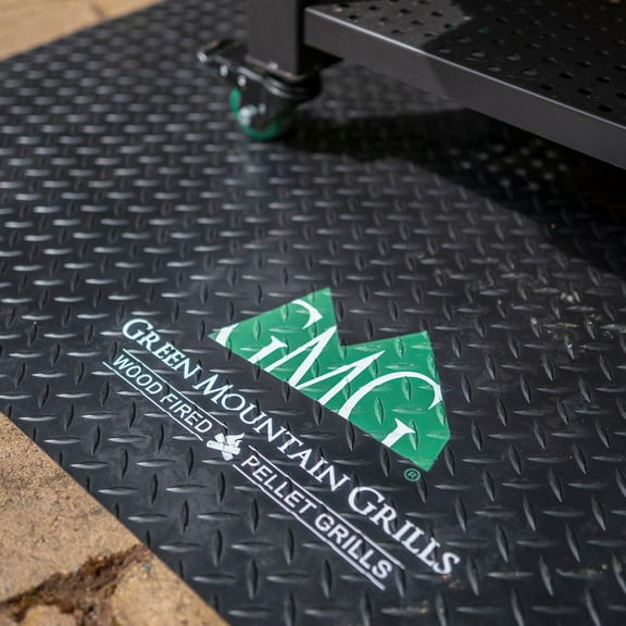 Green Mountain Grills Heat, Water, & Flame Resistant BBQ Floor Mat, Black