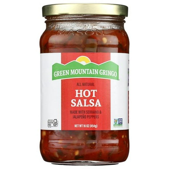 Green Mountain Gringo Hot Salsa 16 oz (Pack of 12)