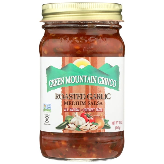 Green Mountain Gringo Salsa, Roasted Garlic, 16 Oz.