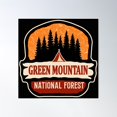 thumbnail image 1 of Green Mountain National Forest Poster Wall Art, Modern Wall Decor, 30x30 UNFRAMED, 1 of 3