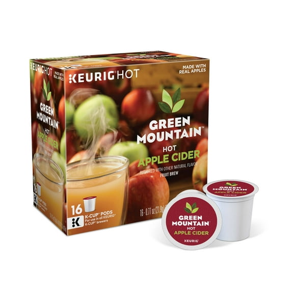 Green Mountain Naturals Hot Apple Cider K-Cup Pods, 16 Count for Keurig Brewers