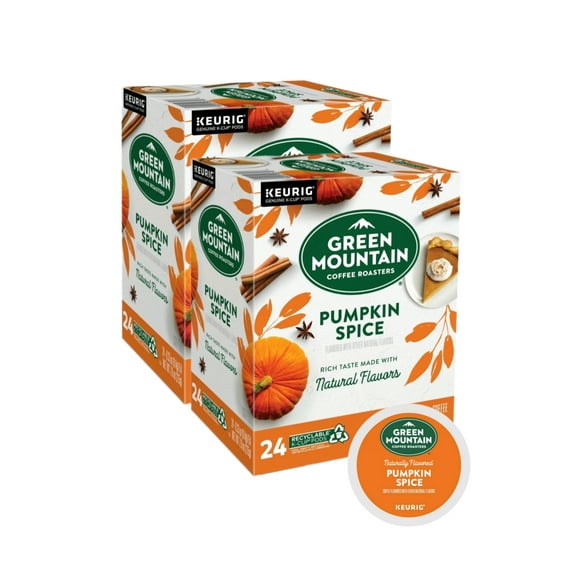 Green Mountain Pumpkin Spice Light Roast Coffee K Cup Pods, 48 K Cups Total