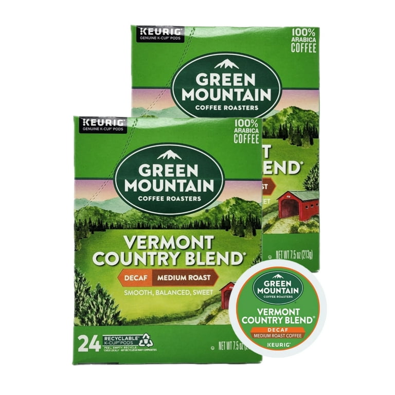 Green Mountain Vermont Country Blend Decaf Coffee K Cups 2 Pack 24 K Cups Per Box Walmart