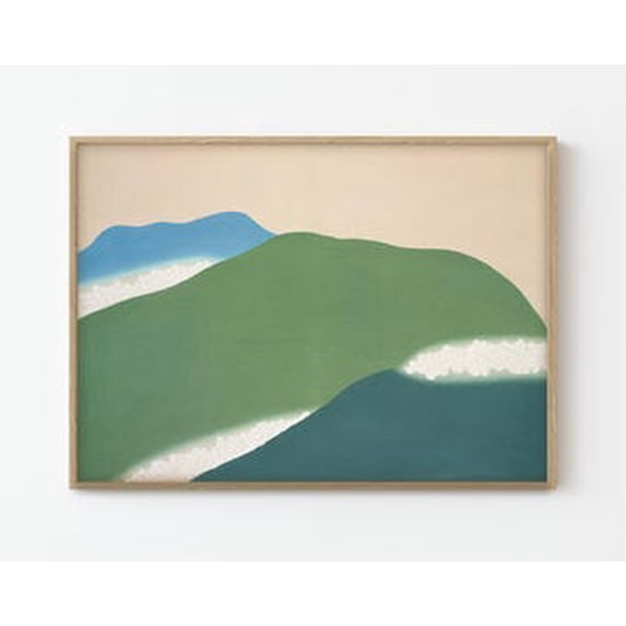 Green Mountains Japanese Wall Art Print, Cultural Living Room And ...