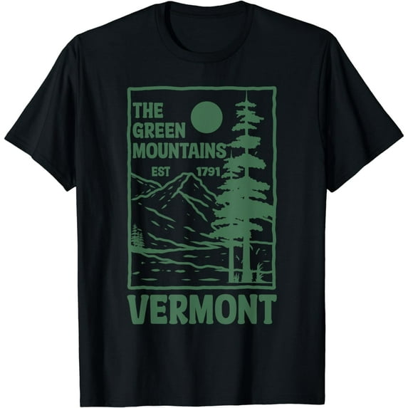 Green Mountains Vermont Family Vacation Hiking Vintage T-Shirt