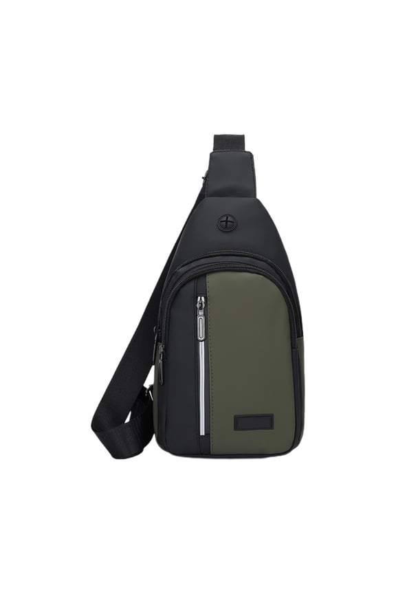 Green Multi-Functional Sling Chest Bag With Phone Pocket, Sturdy Strap And Lightweight Design For Outdoor, Travel, And Casual Wear