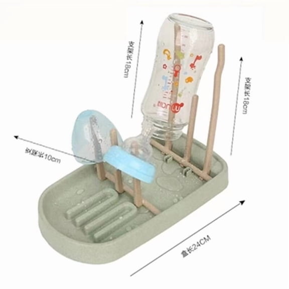 Green Multifunctional Portable Drying Frame Baby Bottle Holder Removable Drainage Stand