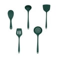 thumbnail image 1 of Green Multifunctional Silicone Kitchen Utensil Set 5Pc Non-Stick Spatula Spoon Ladle For Cooking Easy To Clean Heat Resistant 5Pc Weight 0.84 Lb, 1 of 7
