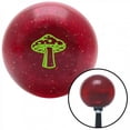 thumbnail image 1 of Green Mushroom Red Metal Flake Shift Knob with M16 x 1.5 Insert Shifter Auto Manual Brody, 1 of 1