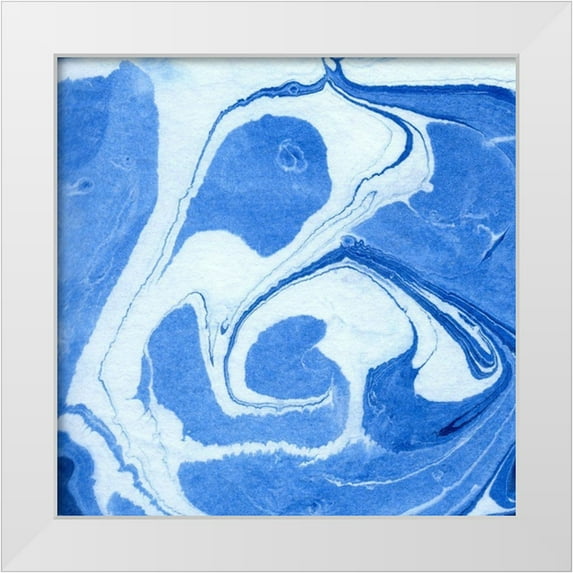 Green, Nancy 20x20 White Modern Wood Framed Museum Art Print Titled - Blue Marble Quad II