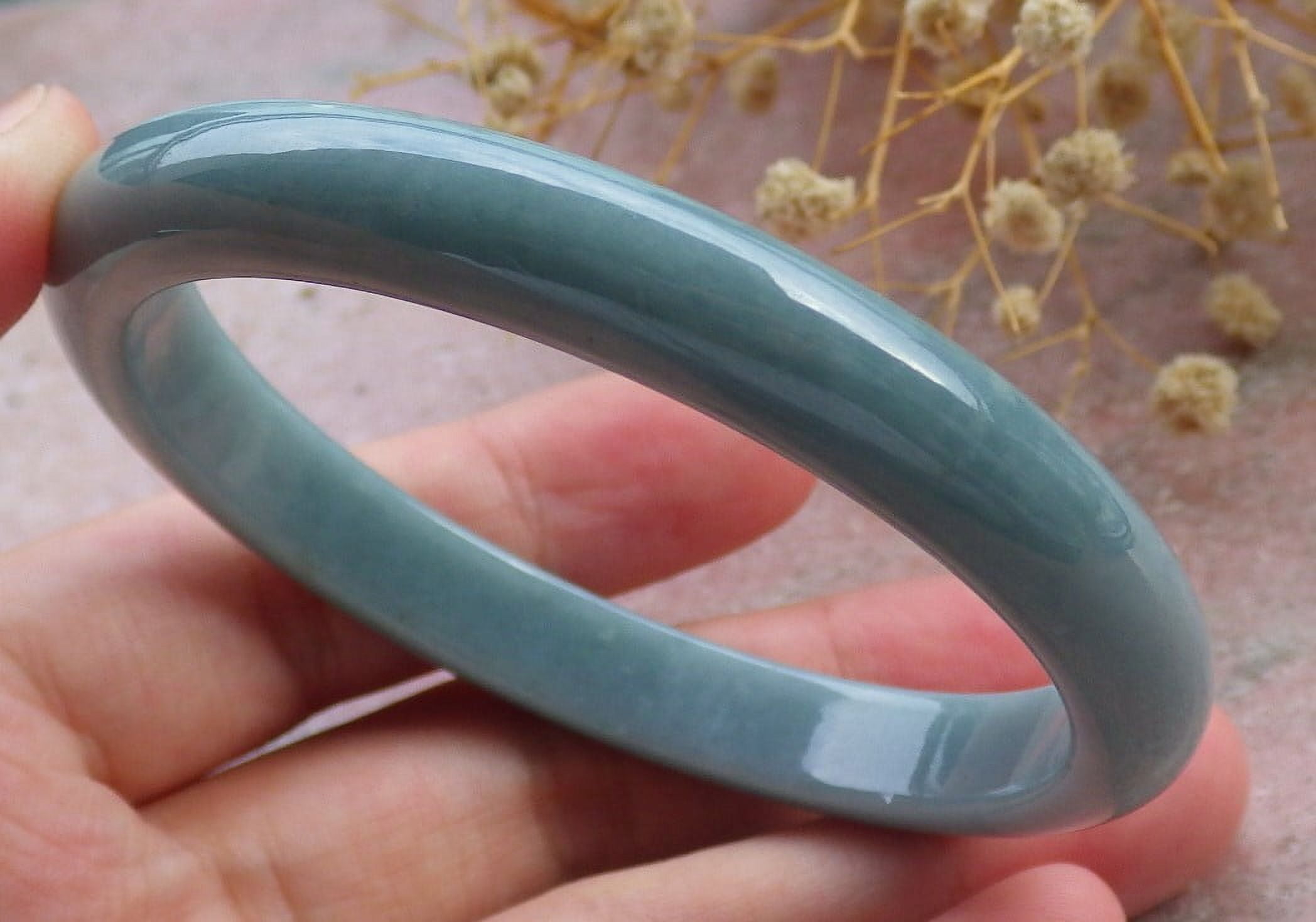 Green Natural A JADE Jadeite Bangle Bracelet 57 mm 680249 TN