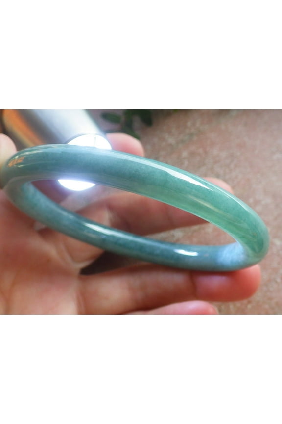 Green Natural A JADE Jadeite Circle Bangle Bracelet 57 mm 682050  TN