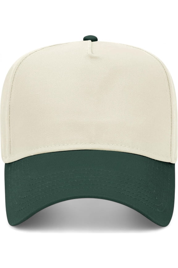 Green/Natural Blank Trucker Hat