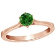 thumbnail image 1 of AFFY Green Natural Diamond Solitaire Engagement Ring in 14K Rose Gold (0.5 cttw), 1 of 1
