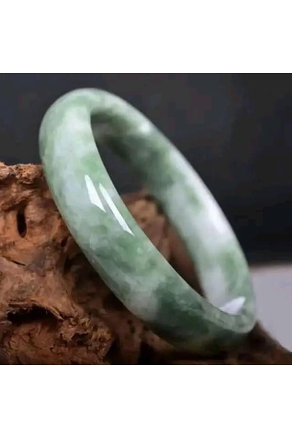 Green Natural Stone Jade Bangle Bracelets - Stone Jewelry for Women & Men - Gift Packaging Box Included | Good Luck Bracelet| Gift for Her
