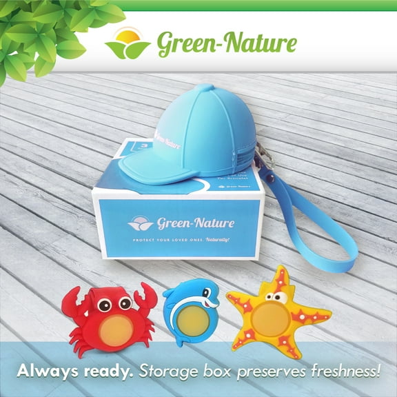 Green Nature Mosquito Repellent Organic Snap Bracelets For Kids Bands and Babies natural repellent .